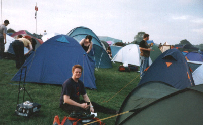 Find flat land when putting up tents